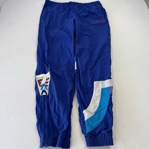 Adidas Vintage Retro Team Windbreaker Track Running Pants Lined Blue Men's Sz M